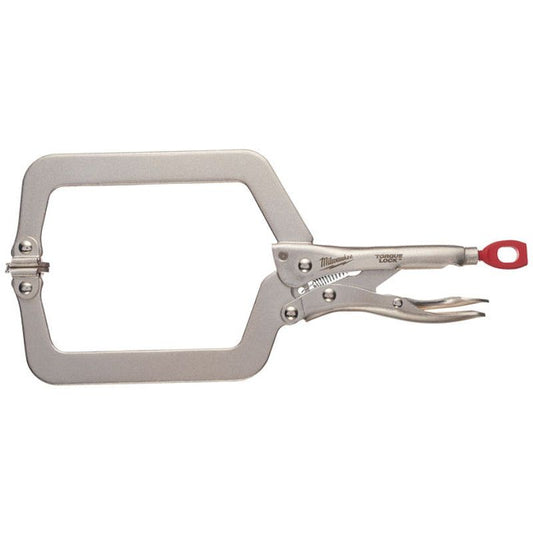 MILWAUKEE 9" DEEP REACH TORQUE LOCK LOCKING C CLAMP WITH SWIVEL PADS