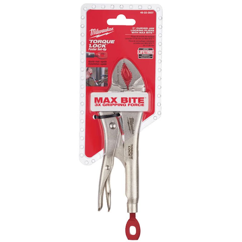 MILWAUKEE 7" MAXBITE TORQUE LOCK LOCKING PLIERS 170MM