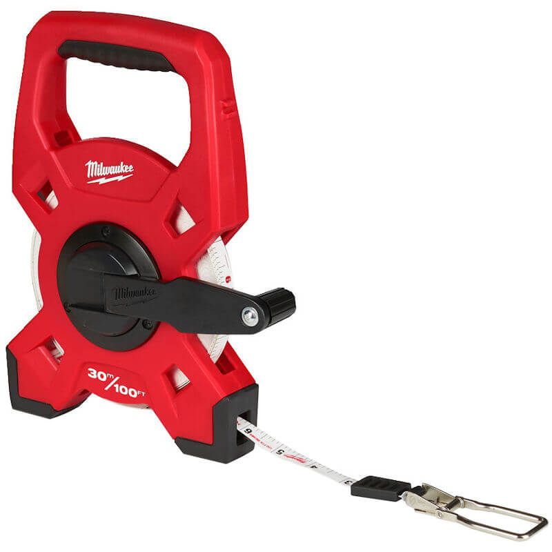 MILWAUKEE 30M / 100FT FIBREGLASS LONG OPEN REEL TAPE