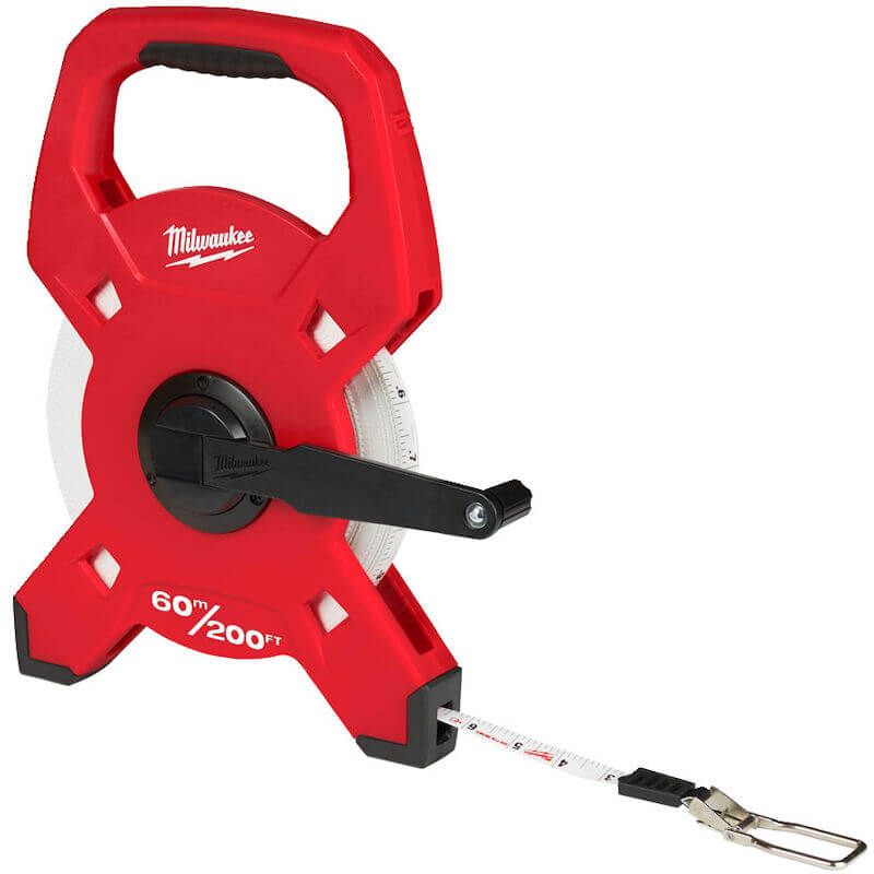 MILWAUKEE 60M / 200FT FIBREGLASS LONG OPEN REEL TAPE