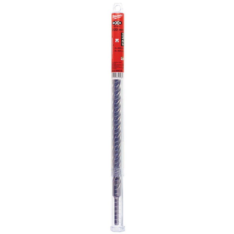 MILWAUKEE 20MM X 450MM MX4 4 CUT SDS+ DRILL BIT