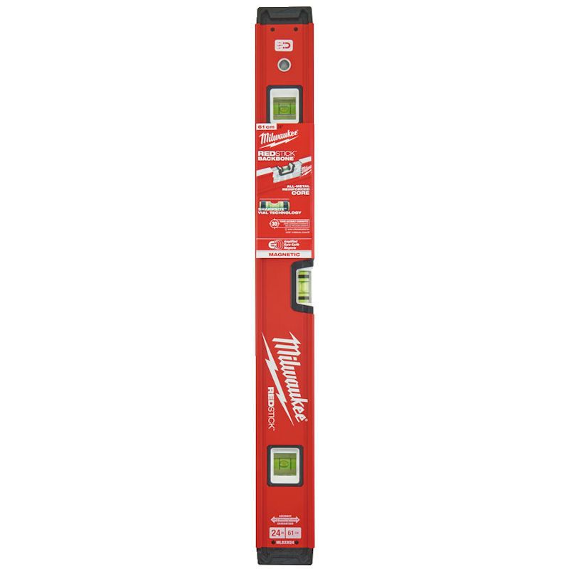 MILWAUKEE 61CM (24") REDSTICK BACKBONE 60 MAGNETIC BOX LEVEL