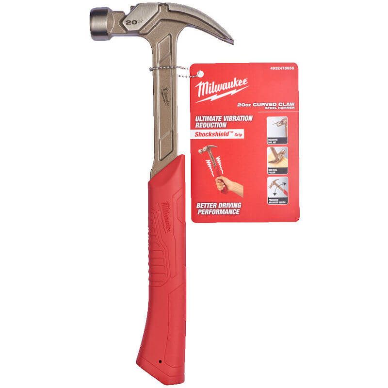 MILWAUKEE 20OZ STEEL CURVED CLAW HAMMER