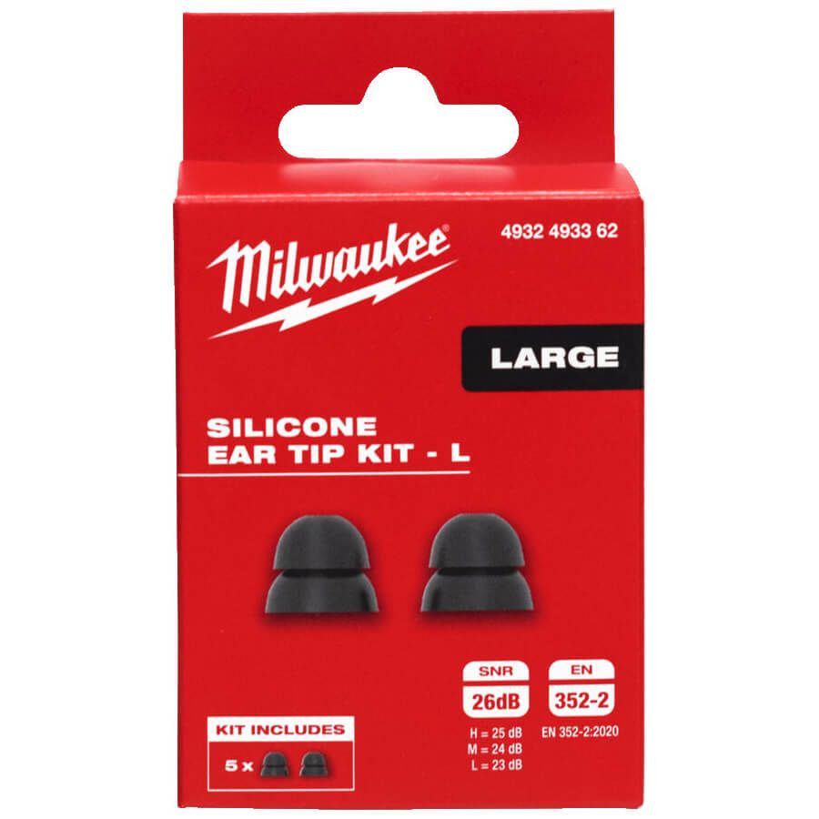 MILWAUKEE LARGE DOUBLE LAYER SILICONE EAR TIP KIT