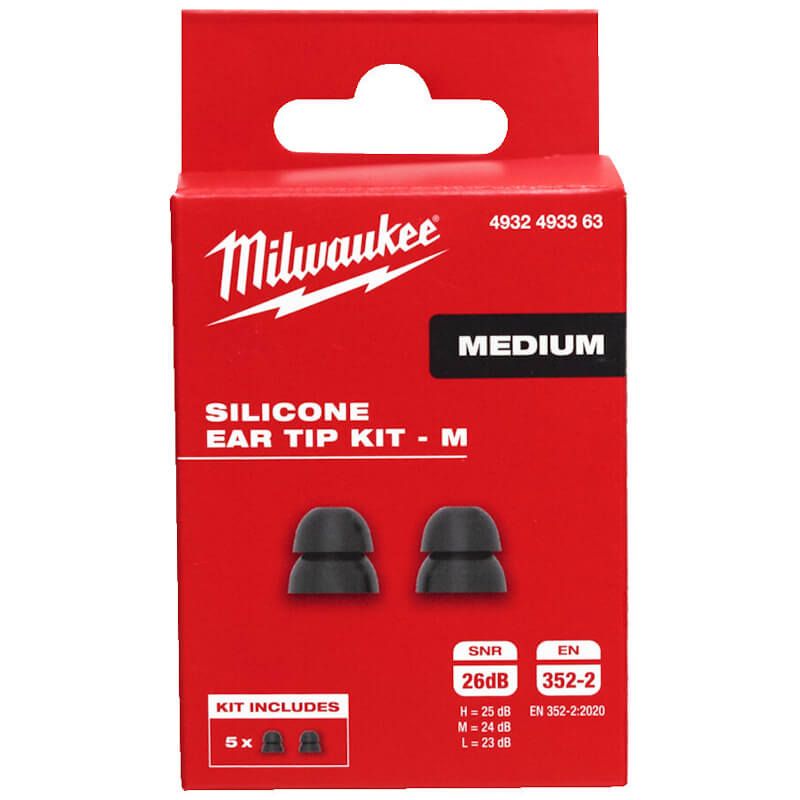 MILWAUKEE MEDIUM DOUBLE LAYER SILICONE EAR TIP KIT