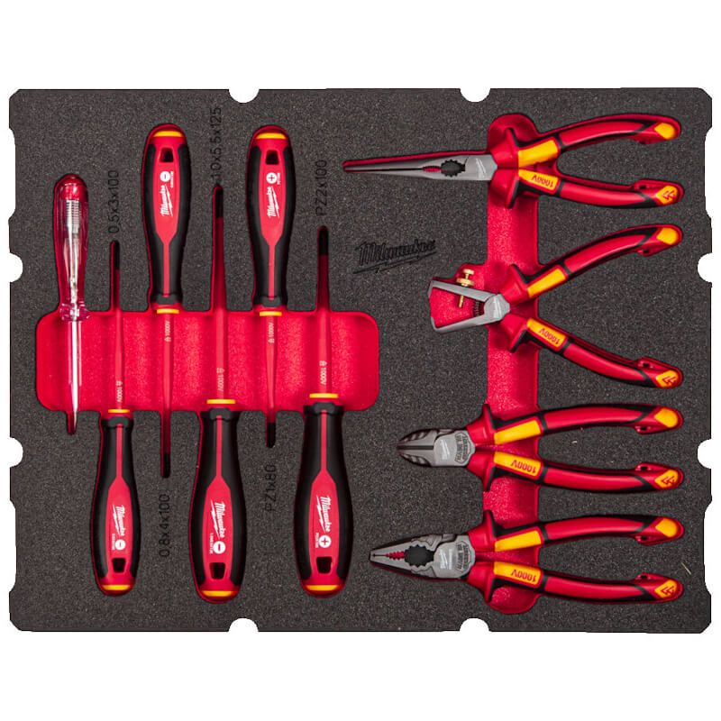 MILWAUKEE 10 PIECE INSULATED ELECTRICIAN PACKOUT FOAM INSERT SET
