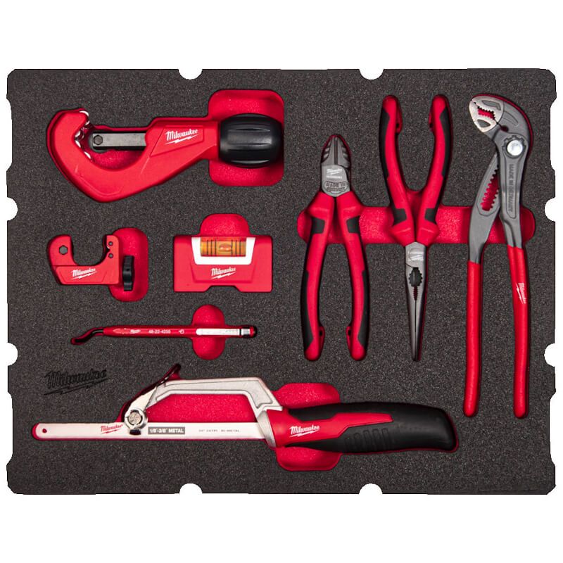 MILWAUKEE 8 PIECE PLUMBING PACKOUT FOAM INSERT SET