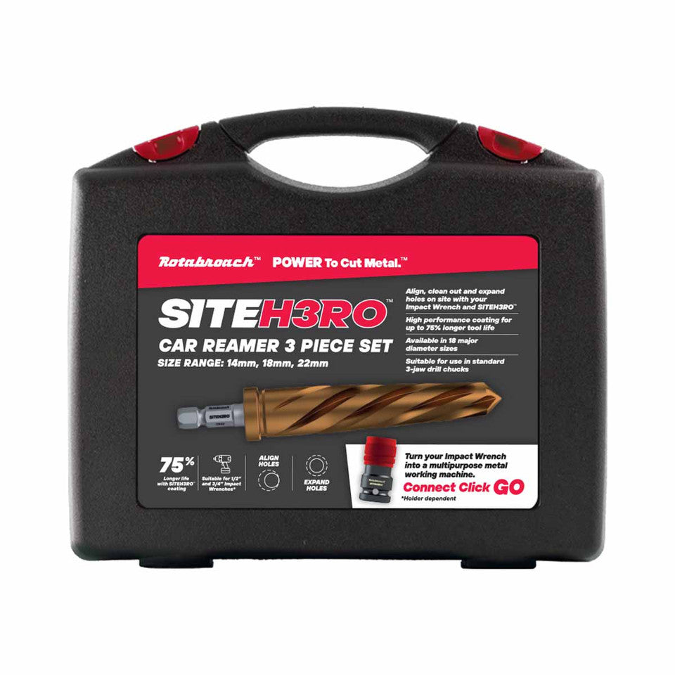 Rotabroach SITEH3RO SHRCR1 Car Reamer Metric Kit (3 Pieces)