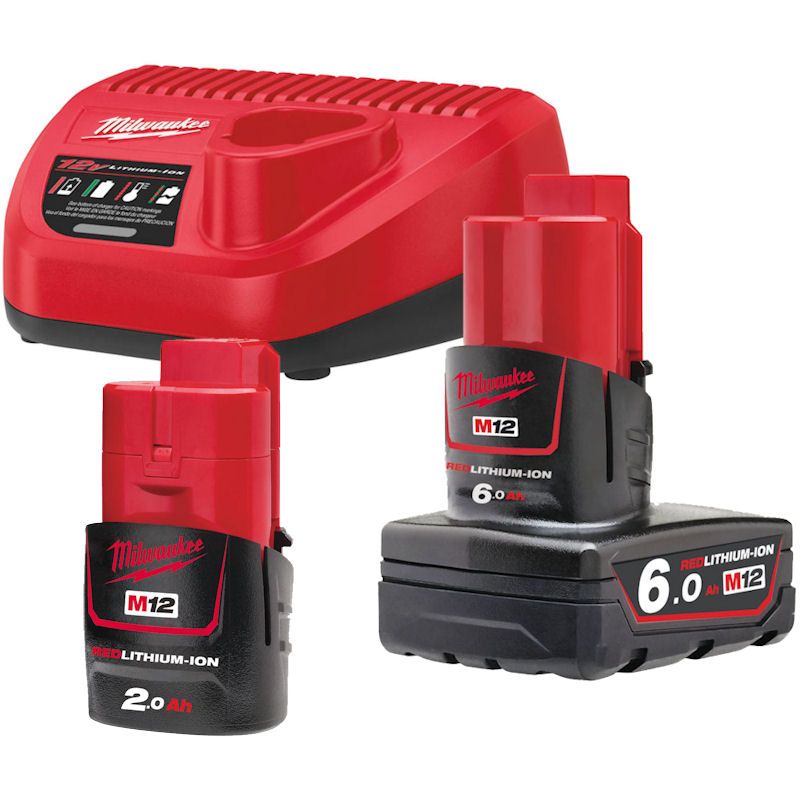 MILWAUKEE M12NRG-622 M12 2.0 / 6.0AH BATTERY & CHARGER PACK