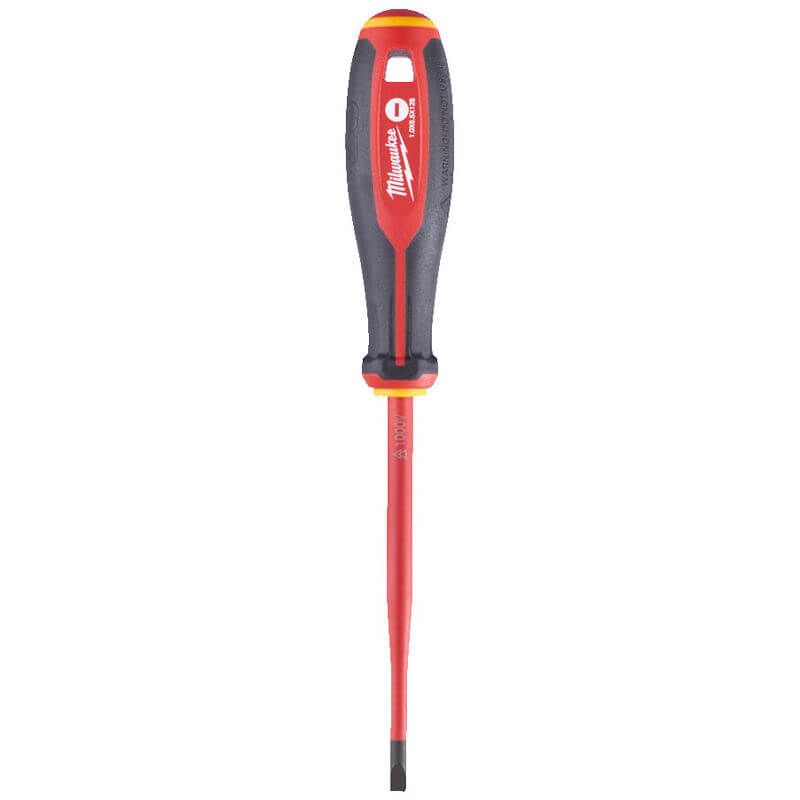 MILWAUKEE 1.0MM X 5.5MM X 125MM TRI-LOBE VDE SLOTTED SLIM SCREWDRIVER