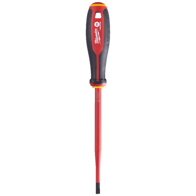 MILWAUKEE 1.2MM X 6.5MM X 150MM TRI-LOBE VDE SLOTTED SLIM SCREWDRIVER
