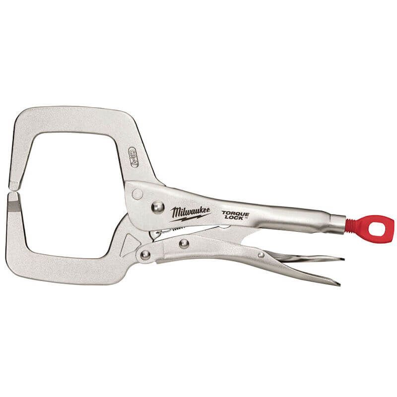 MILWAUKEE 11" TORQUE LOCK LOCKING C-CLAMP PLIERS WITH REGULAR JAWS