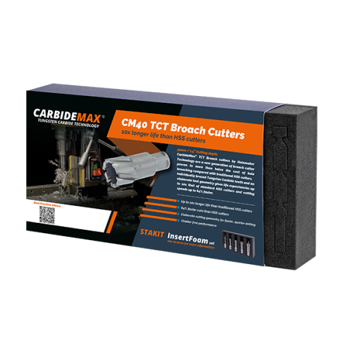 HMT CarbideMax™ 40mm TCT Broach Cutter - 3Pc set, 14, 18, 22mm