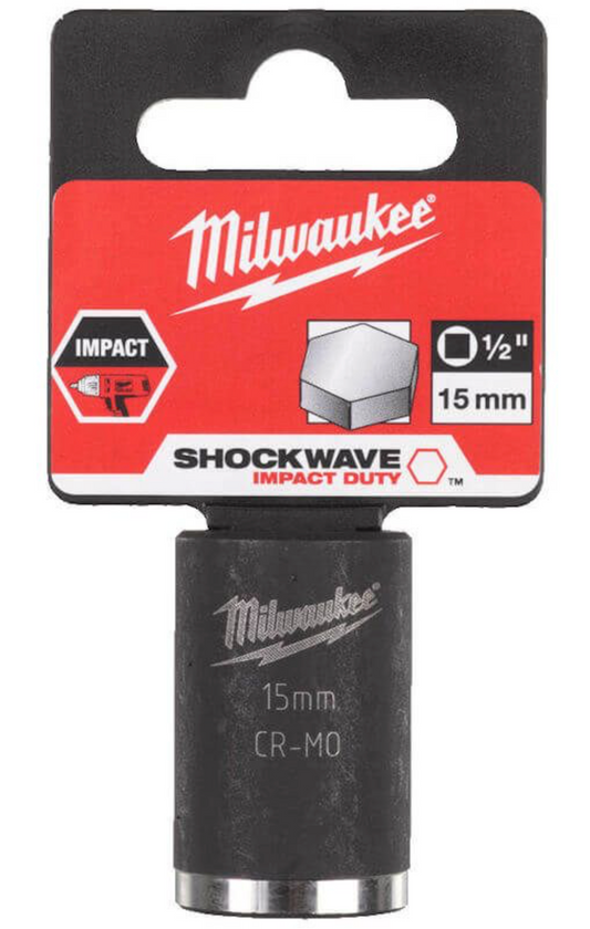 1/2 inch Impact socket short shockwave 15mm