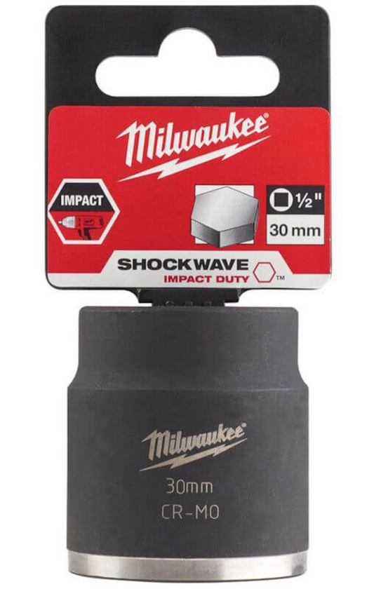 Milwaukee 1/2 inch Impact socket short shockwave 30mm