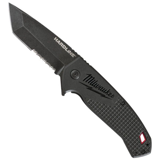 MILWAUKEE HARDLINE SERRATED FOLDING KNIFE