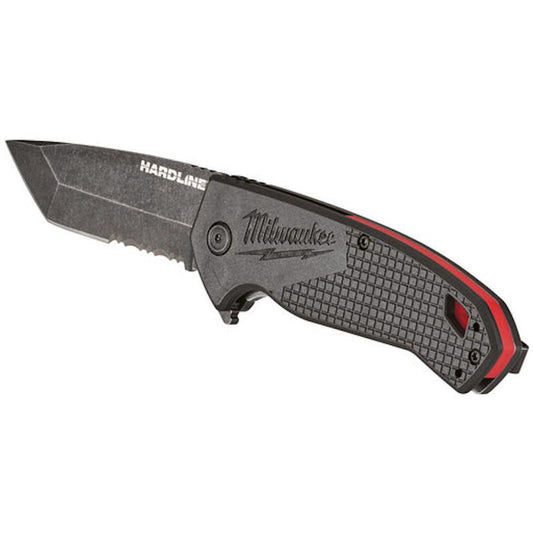 MILWAUKEE HARDLINE SERRATED FOLDING KNIFE