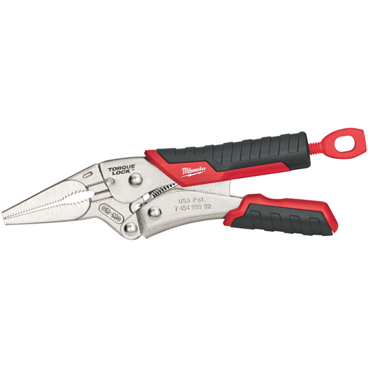 MILWAUKEE 150MM FLAT LONG NOSE TORQUE LOCK LOCKING PLIERS