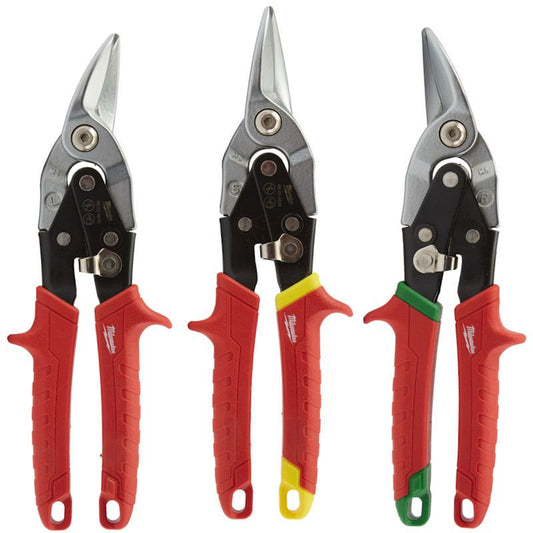 MILWAUKEE 3 PIECE AVIATION METAL SNIPS SET