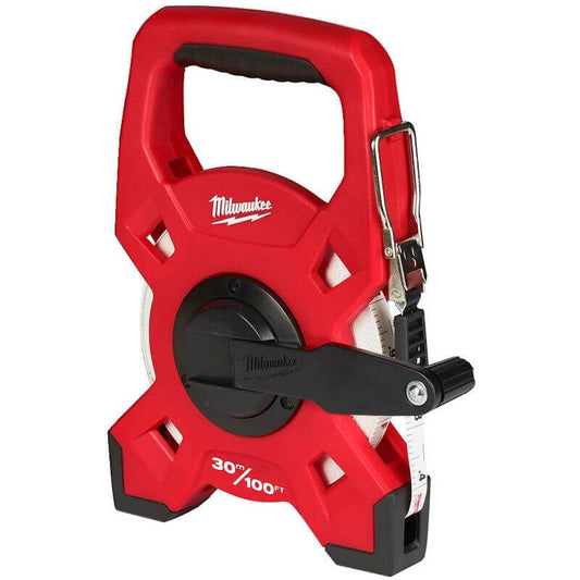 MILWAUKEE 30M / 100FT FIBREGLASS LONG OPEN REEL TAPE