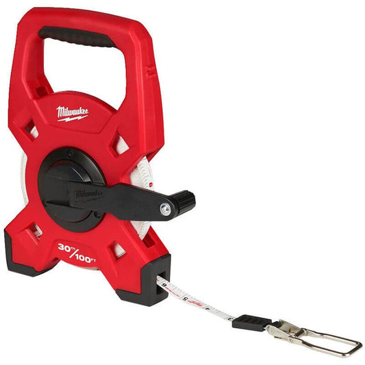 MILWAUKEE 30M / 100FT FIBREGLASS LONG OPEN REEL TAPE