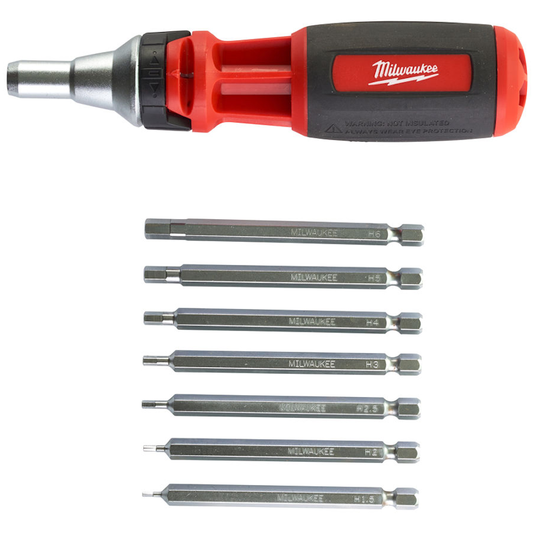 MILWAUKEE HEX 10-IN-1 RATCHET MULTI-BIT SCREWDRIVER