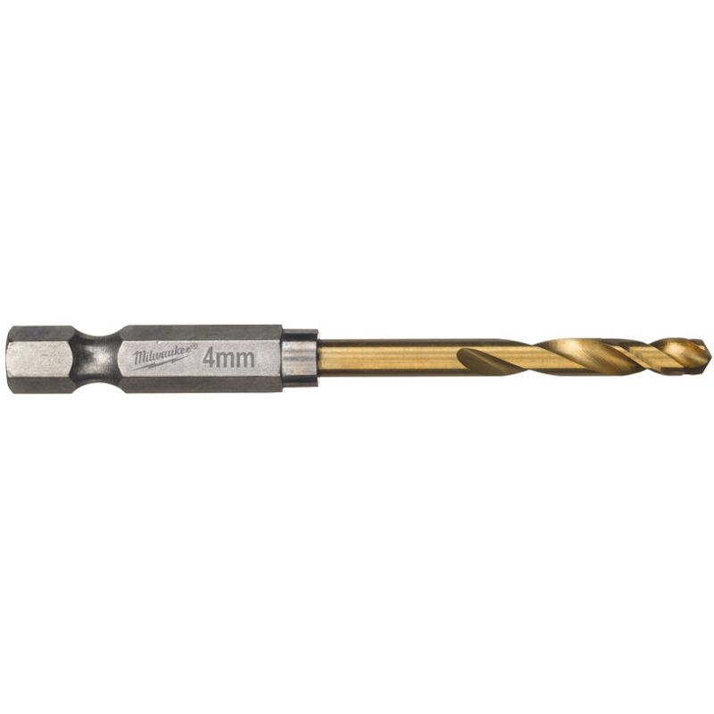 Milwaukee 4.0mm Red Hex - Shockwave Titanium Metal Drill Bits