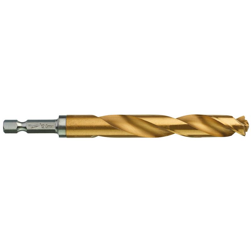 Milwaukee 12mm Red Hex - Shockwave Titanium Metal Drill Bits