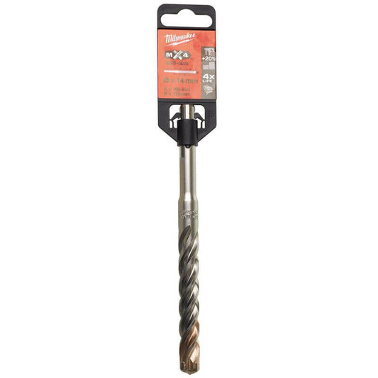 MILWAUKEE 14MM X 160MM MX4 4 CUT SDS+ DRILL BIT