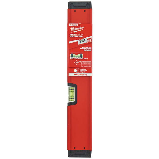 MILWAUKEE 41CM (16") REDSTICK BACKBONE 40 MAGNETIC BOX LEVEL