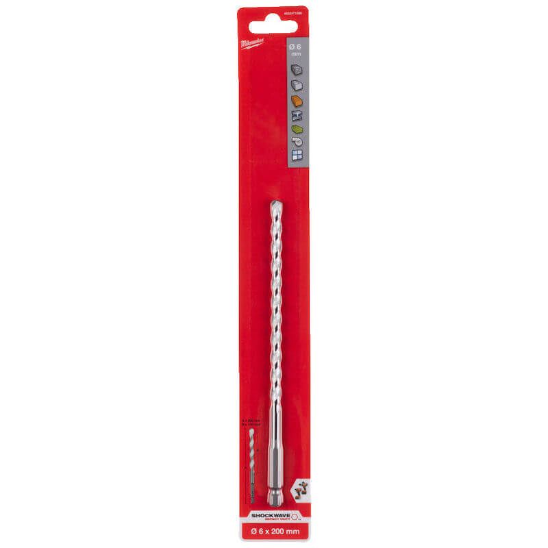 Milwaukee Multi Material Drill Bit 6.0mm x 200mm