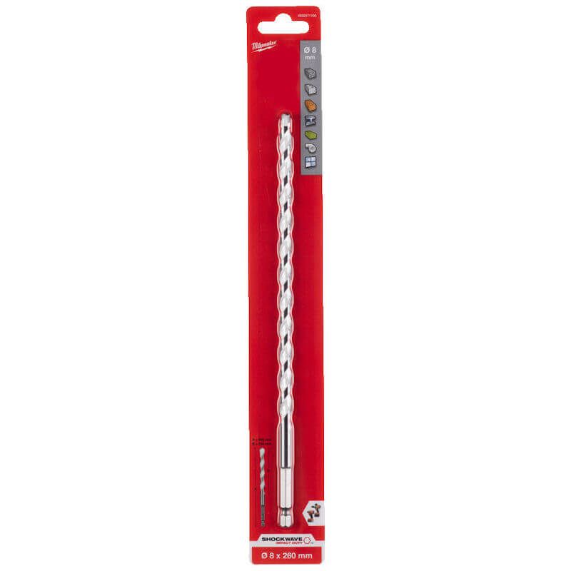 Milwaukee Multi Material Drill Bit 8.0mm x 260mm