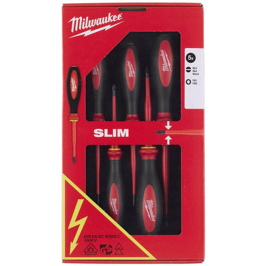 MILWAUKEE 5 PIECE SLIM VDE SCREWDRIVER SET