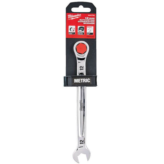 MILWAUKEE 12MM MAXBITE RATCHETING COMBINATION SPANNER