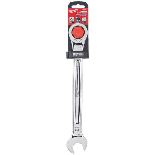 MILWAUKEE 21MM MAXBITE RATCHETING COMBINATION SPANNER