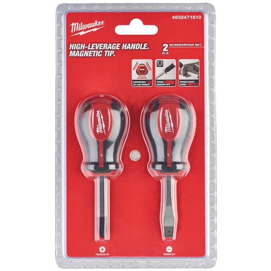 MILWAUKEE 2 PIECE TRI-LOBE STUBBY SCREWDRIVER SET