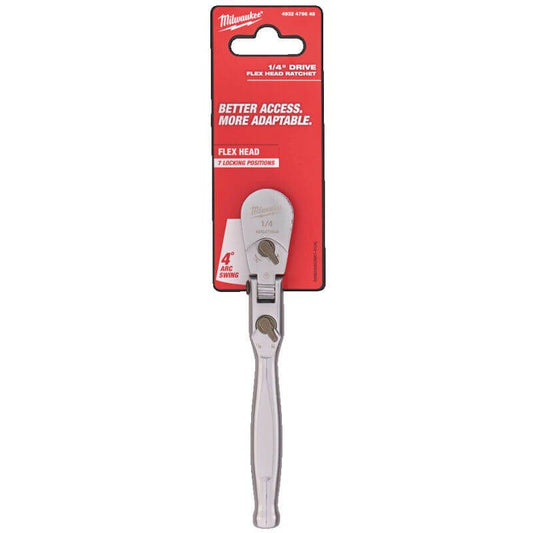 MILWAUKEE 1/4" DRIVE FLEX HEAD RATCHET