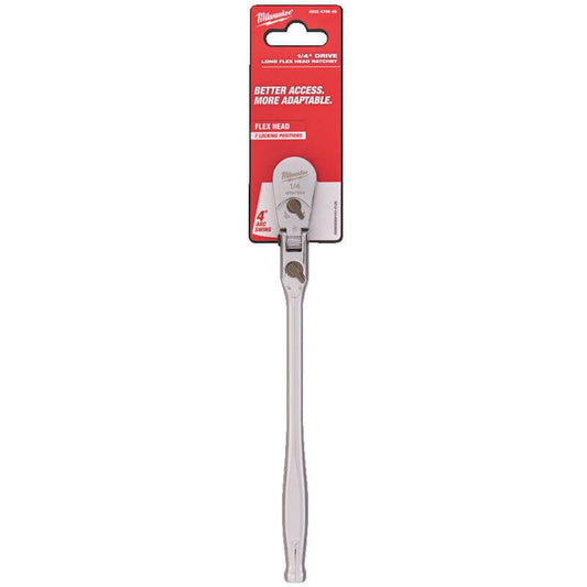 MILWAUKEE 1/4" DRIVE LONG FLEX HEAD RATCHET