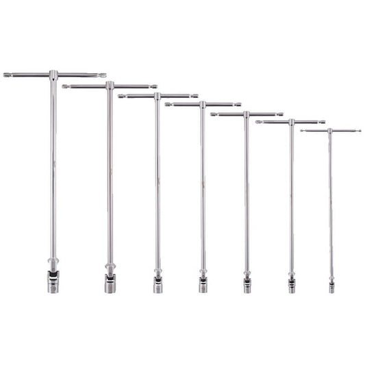 MILWAUKEE 7 PIECE METRIC HEX T-BAR HANDLE SET WITH SWIVEL SOCKET