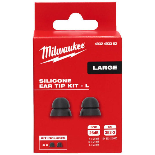 MILWAUKEE LARGE DOUBLE LAYER SILICONE EAR TIP KIT