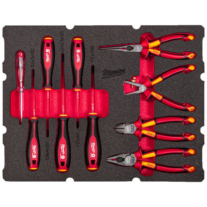 MILWAUKEE 10 PIECE INSULATED ELECTRICIAN PACKOUT FOAM INSERT SET