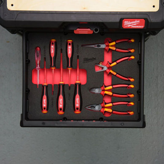 MILWAUKEE 10 PIECE INSULATED ELECTRICIAN PACKOUT FOAM INSERT SET