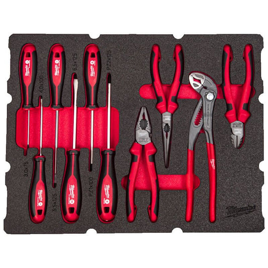 MILWAUKEE 10 PIECE SCREWDRIVER & PLIERS PACKOUT FOAM INSERT SET