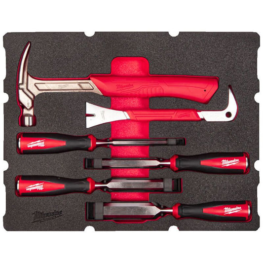 MILWAUKEE 6 PIECE 3/8" WOODWORKING PACKOUT FOAM INSERT SET