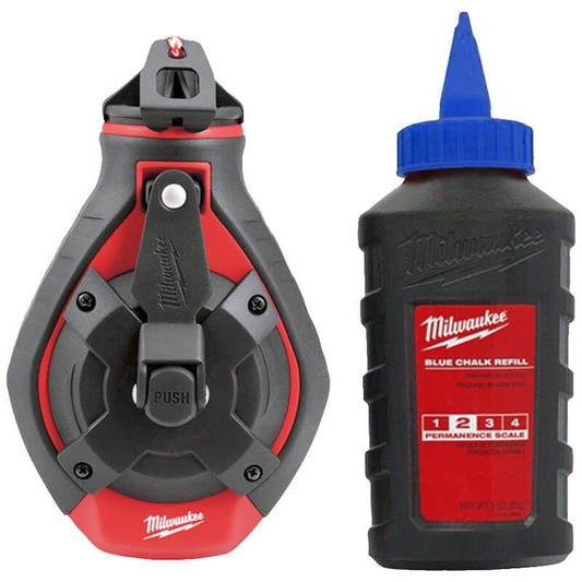 MILWAUKEE BOLD LINE CHALK REEL & BLUE CHALK REFILL