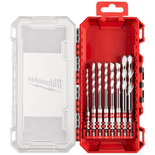 MILWAUKEE 8 PIECE MULTI MATERIAL DRILL BIT SET