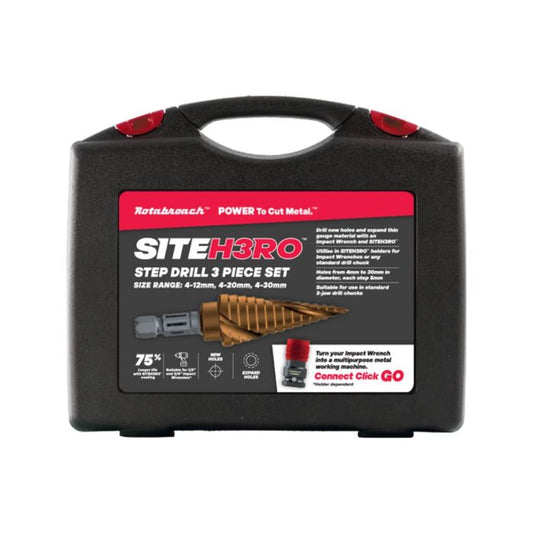 Rotabroach SHRSD1 Siteh3Ro Step Drill Kit Metric 3Pcs
