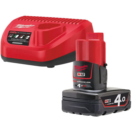 MILWAUKEE M12NRG-401 M12 4.0AH BATTERY & CHARGER PACK