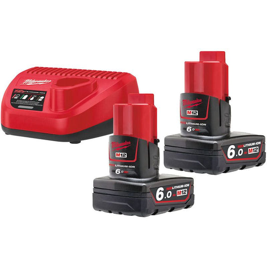 MILWAUKEE M12NRG-602 M12 6.0AH BATTERY & CHARGER PACK