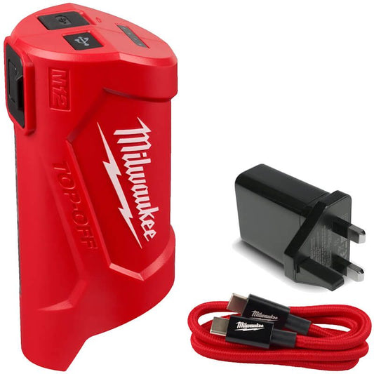 MILWAUKEE M12TC2 M12 TOP-OFF COMPACT CHARGER & POWER SOURCE